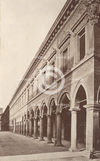Archaeological Civic Museum façade, Bologna, between 1880-1886. Creator: Giorgio Sommer.