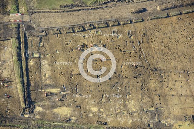 Archaeological excavations in advance of construction work..., Warwickshire, 2022.  Creator: Damian Grady.