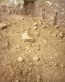 Archaeological site of Atapuerca with topographical marks, Burgos, Spain, 2001. Creator: LTL