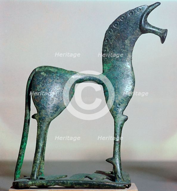 Archaic bronze figure of a horse, 6th century BC. Artist: Unknown