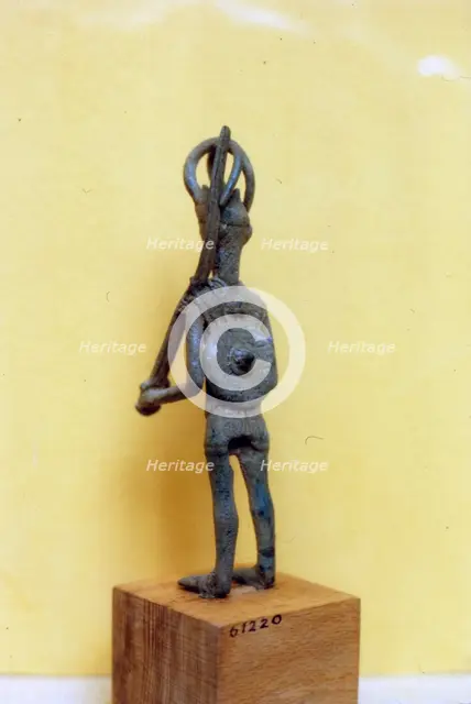 Archaic Greek warrior in Bronze, Syracuse, Sicily.  Artist: Unknown.