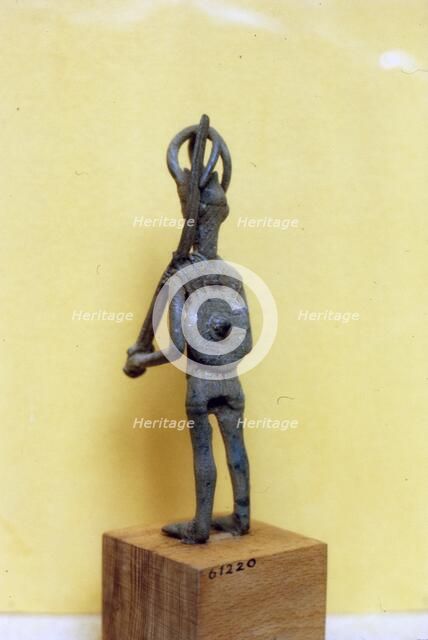 Archaic Greek warrior in Bronze, Syracuse, Sicily.  Artist: Unknown.