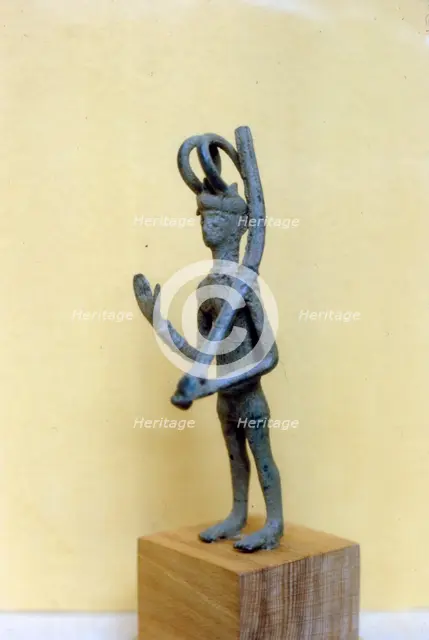 Archaic Greek warrior in Bronze, Syracuse, Sicily.  Artist: Unknown.