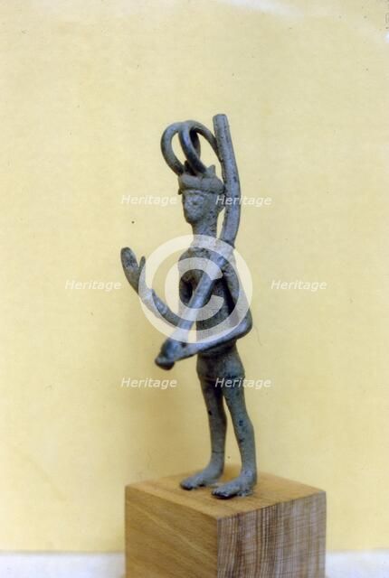 Archaic Greek warrior in Bronze, Syracuse, Sicily.  Artist: Unknown.