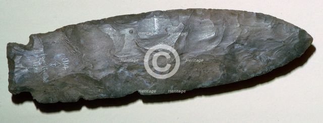 Archaic North American Indian spear point. Artist: Unknown
