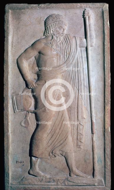 Archaic Roman relief of Apollo. Artist: Unknown