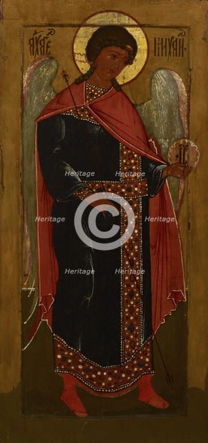 Archangel Michael from the Deesis group, Russian icon, 1685-1715. Creator: Unknown.