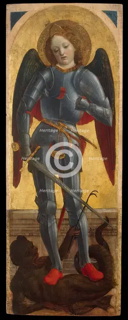 Archangel Michael (wing of a polyptych), 1460-1462. Creator: Vincenzo Foppa.