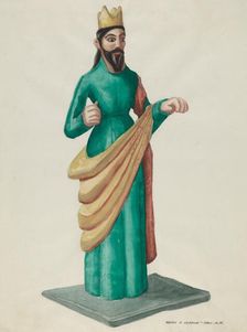 Archangel "Bulto", c. 1937. Creator: Majel G. Claflin