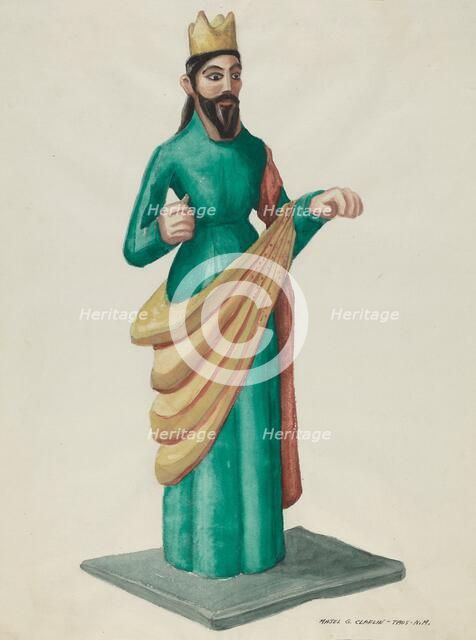 Archangel "Bulto", c. 1937. Creator: Majel G. Claflin.