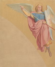 Archangel Drawing a Sword, 1825-86. Creator: Eduard von Steinle
