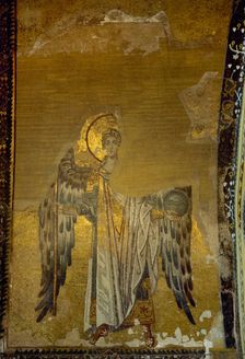 Archangel Gabriel, Byzantine mosaic, Bema Vault, Hagia Sophia, Istanbul, Turkey, c. 867 AD. Creator: Unknown