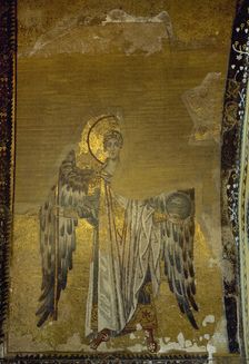 Archangel Gabriel, Byzantine mosaic, Bema Vault, Hagia Sophia, Istanbul, Turkey, c. 867 AD. Creator: Unknown