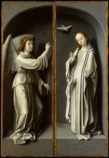 Archangel Gabriel; The Virgin Annunciate, ca. 1510. Creator: Gerard David