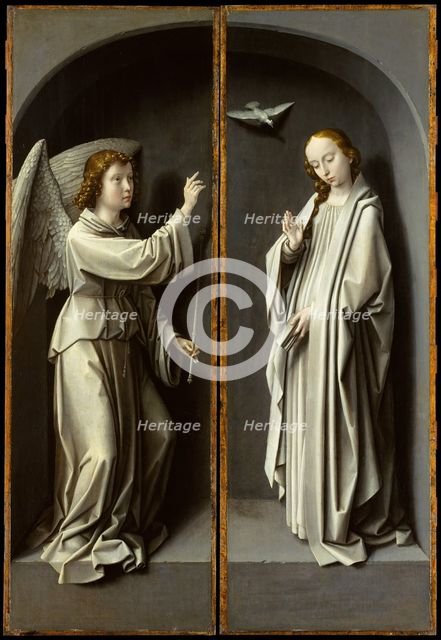 Archangel Gabriel; The Virgin Annunciate, ca. 1510. Creator: Gerard David.
