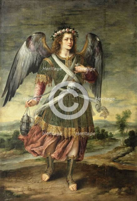 Archangel Seatiel with a censer, early 17th century.  Creator: Bartolomé Román.