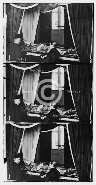 Archbishop Hughes, prepared for burial, 1864 January. Creator: Unknown.