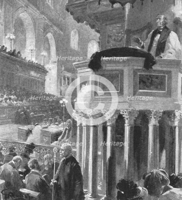 '...Archbishop of Canterbury preaching...after Queen Victoria's Death, 1902', (1901). Creator: Unknown.