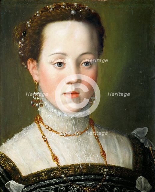 Archduchess Anna of Austria (1549-1580), Queen of Spain, ca 1563. Artist: Arcimboldo, Giuseppe (1527-1593)