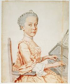Archduchess Maria Josepha of Austria (1751-1767), at a Harpsichord, 1762