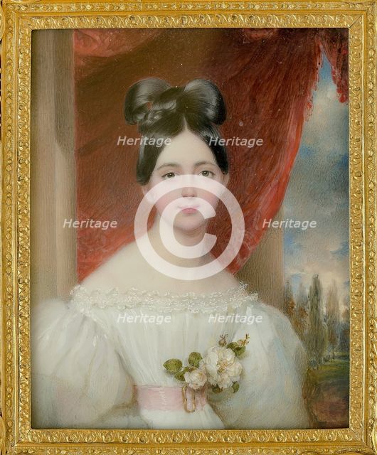 Archduchess Maria Theresa of Austria (1816-1867), Queen of the Two Sicilies, c1837. Creator: Daffinger, Moritz Michael (1790-1849).