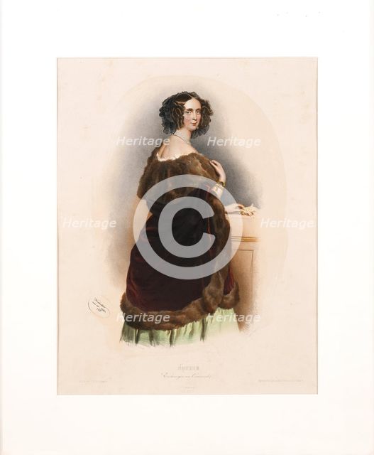 Archduchess Sophie of Austria, Princess of Bavaria (1805-1872), 1850. Creator: Kriehuber, Josef (1800-1876).