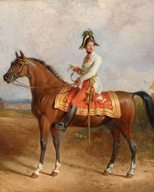 Archduke Carl on horseback, 1840/1850. Creator: Johann Peter Krafft