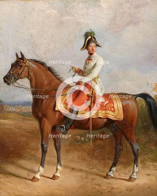 Archduke Carl on horseback, 1840/1850. Creator: Johann Peter Krafft.