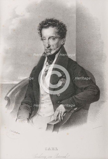 Archduke Charles of Austria (1771-1847), Duke of Teschen. Creator: Kriehuber, Josef (1800-1876).