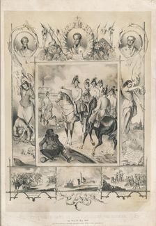 Archduke Charles of Austria in the Battle of Aspern on 22 May 1809, c1850. Creator: Wüllner; Leopold (active ca 1850)