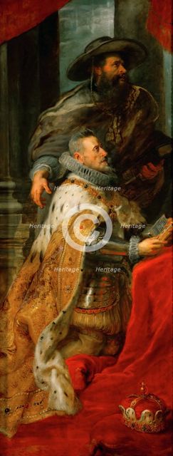 Archduke Albert VII of Austria. Left side panel of the Ildefonso Altarpiece.