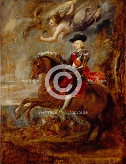 Archduke Ferdinand, Cardinal-Infante of Spain, at the Battle of Nordlingen, 1635. Creator: Peter Paul Rubens.