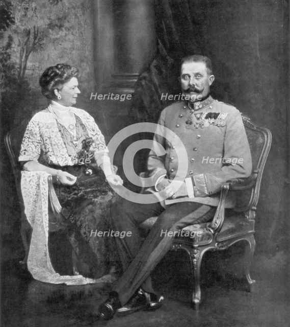 Archduke Franz Ferdinand of Austria and the Sophie, Duchess of Hohenberg, 1914, (1926). Artist: Unknown