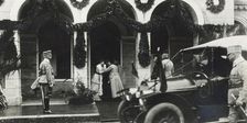 Archduke Franz Ferdinand of Austria arriving at his hotel in Sarajevo, 28 June 1914