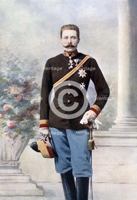 Archduke Franz Ferdinand of Austria, late 19th-early 20th century. Artist: Unknown
