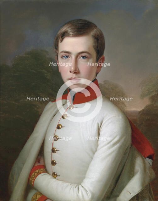 Archduke Karl Ludwig of Austria (1833-1896) at the age of 15, 1848.