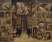 Archduke Leopold Wilhelm in his Gallery, between 1647 and 1650. Creator: David Teniers II