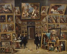 Archduke Leopold Wilhelm in his Gallery, between 1647 and 1650. Creator: David Teniers II