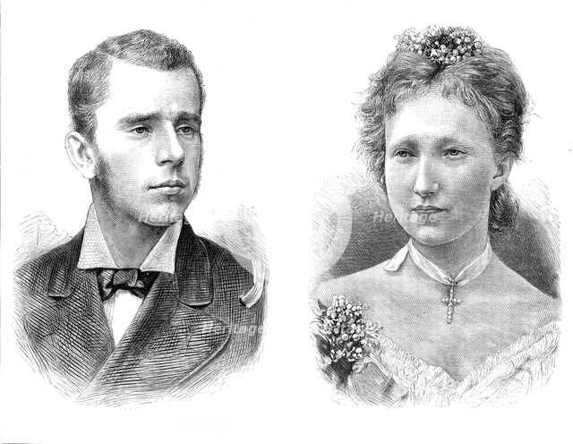 Archduke Rudolph, Crown Prince of Austria, and Princess Stéphanie of Belgium, 1881. Creator: Unknown.