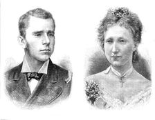 Archduke Rudolph, Crown Prince of Austria, and Princess Stéphanie of Belgium, 1881. Creator: Unknown