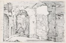 Arched Passageways of a Ruined Building, 1744/1750. Creator: Joseph-Marie Vien the Elder