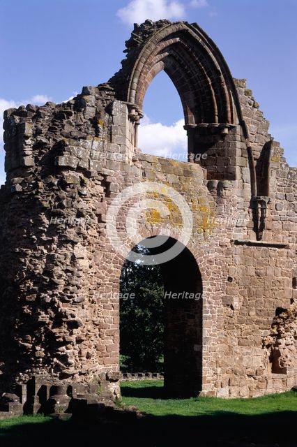 Arched window and doorway, Lilleshall Abbey, Shropshire, 1999. Artist: Unknown