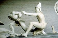 Archer and warrior from the West Pediment of the Temple of Aphaia, Aegina, Greece, c500 - 480 BC
