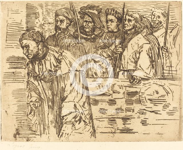 Archers (Les archers), 1862. Creator: Alphonse Legros.