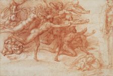 Archers shooting at a herm, c1530. Creator: Buonarroti, Michelangelo (1475-1564)