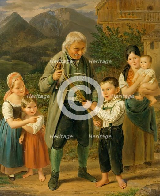 Archery lessons, 1833. Creator: Franz Bernhardt.