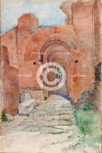 Arches of Palace of Nero, 1933. Creator: Cass Gilbert.