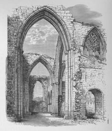 Arches of Transept Bolton Priory, c1880, (1897). Artist: Alexander Francis Lydon