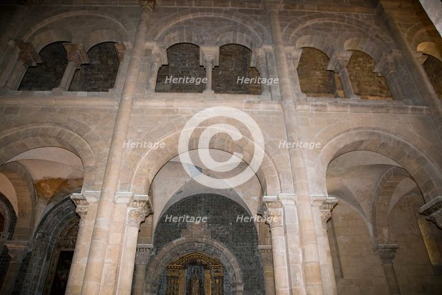 Arches, interior of the Old Cathedral of Coimbra, Portugal, 2009. Creator: Samuel Magal.