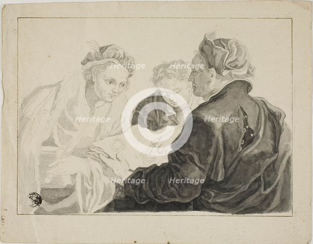 Architect Submitting Designs to Patron, n.d. Creator: Francesco Fontebasso.